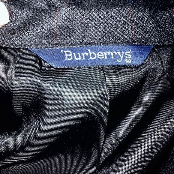 EUC Women's Vintage Burberry's Midi Skirt Suit Jacket Gray Wool US Size 6 or 42 - Picture 4 of 8